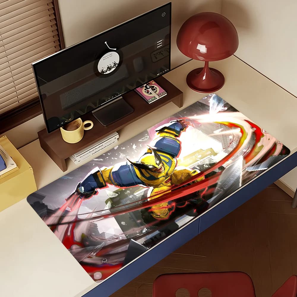 Fantastico tappetino per mouse W-Wolverine, tappetino per computer in gomma antiscivolo, tappetino da scrivania per gamer, decorazione per ufficio, laptop, grande