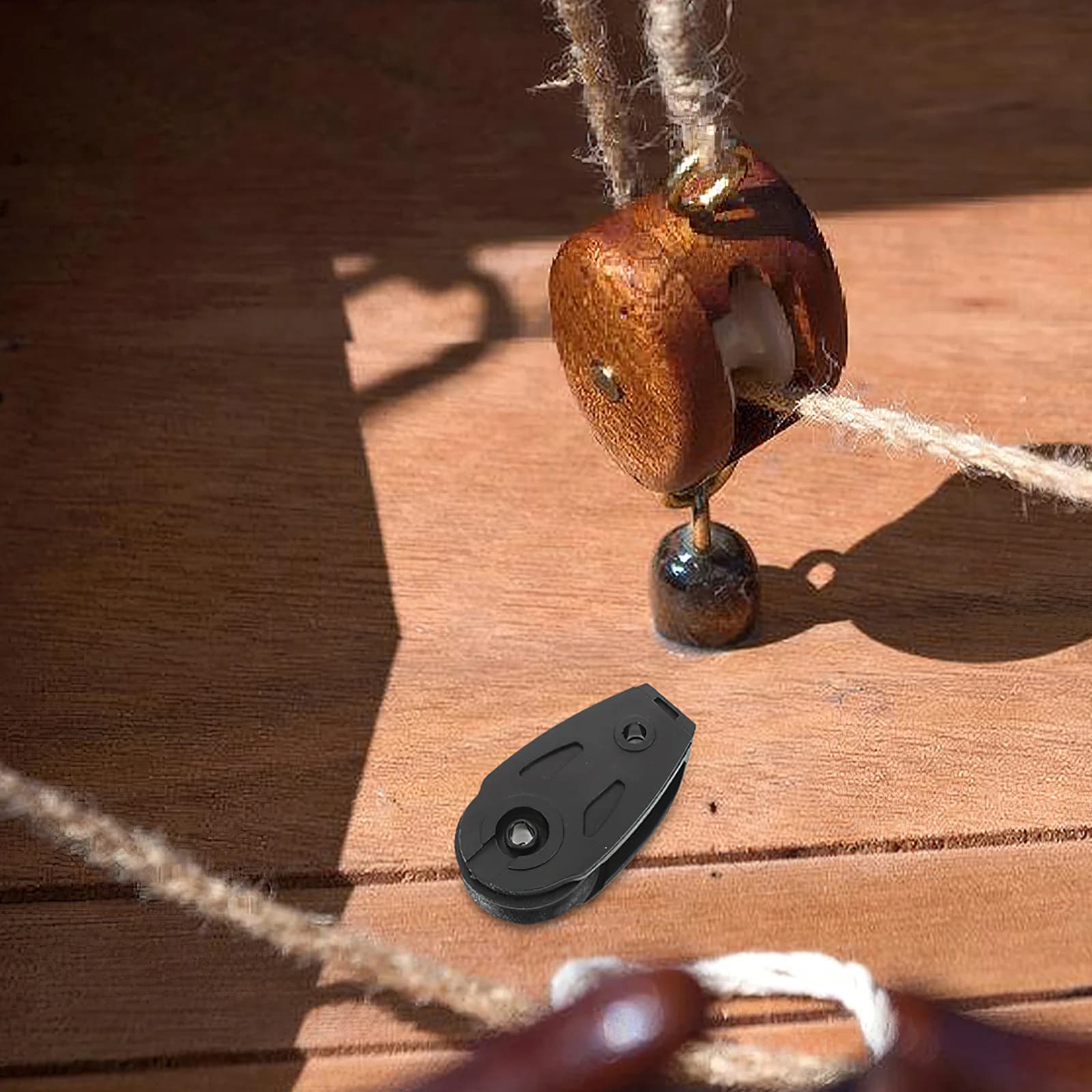 2 pezzi puleggia in nylon cuscinetto girevole singolo ad alta resistenza per velero kayak yacht rigging hardware accessori per barche sollevamento