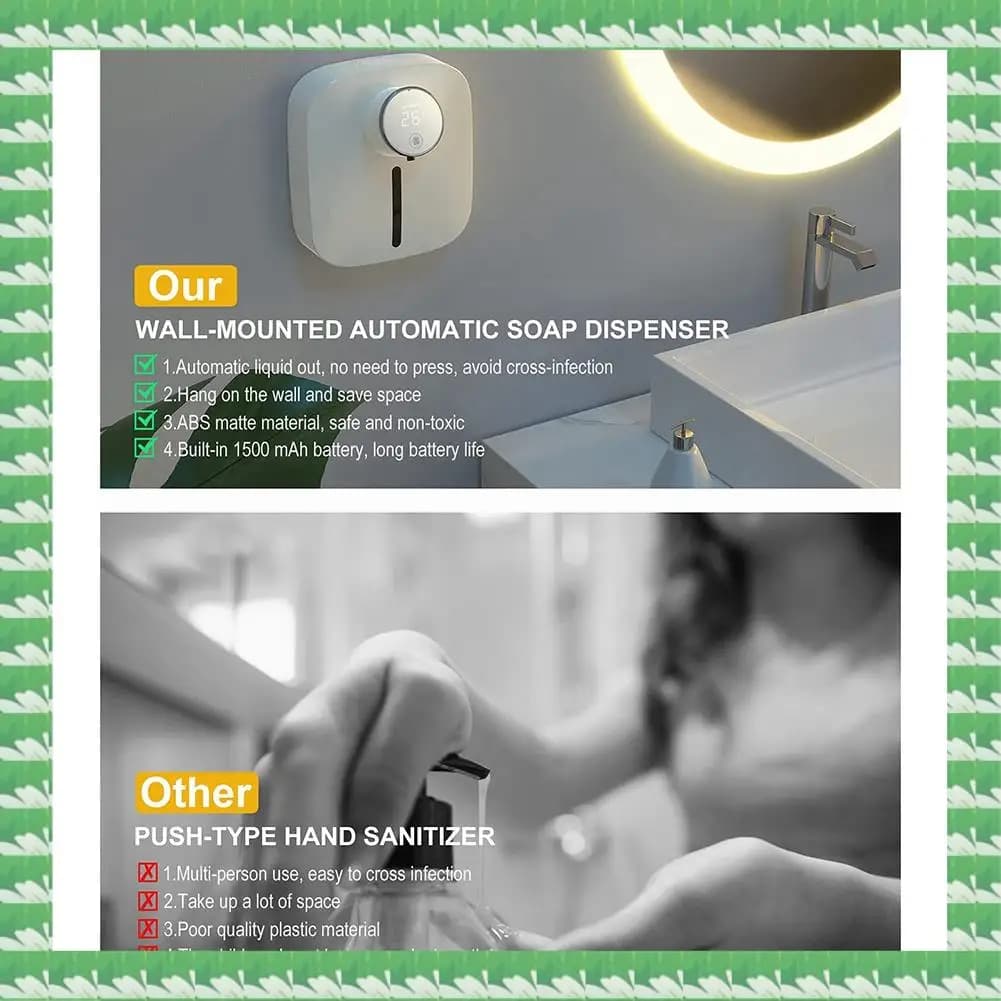 ONCE Dispenser automatico di sapone da 10,82 Oz/320 ml, dispenser di sapone touchless, dispenser di sapone schiumogeno, impermeabile IPX4