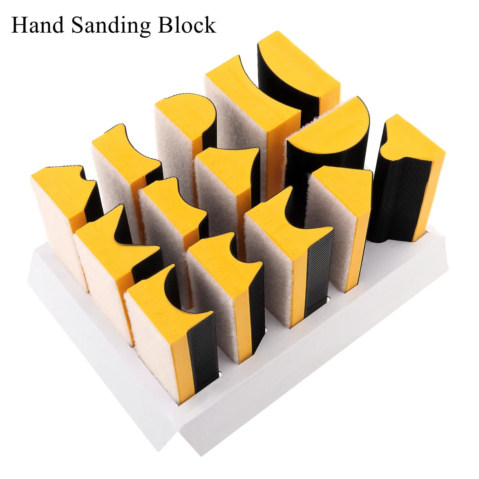 Hand sanding block Hook and ring Support for assorted abrasive disc Abrasive sponge Abrasive instrument Manual rectification Home crafts