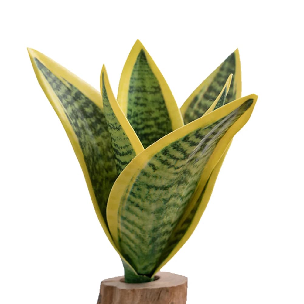 Pianta di Serpente Artificiale in PVC, Pianta Verde Realistica a Bassa Manutenzione, Decorazione per Casa, Ufficio, Soggiorno, Bagno