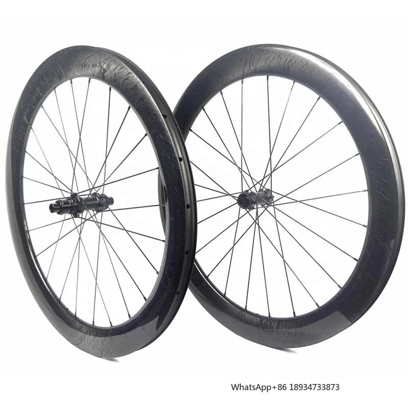 Set di ruote in carbonio 2860HL Ruote per bicicletta da strada Ghiaia 700C Freno a disco Ruota in carbonio per ciclismo