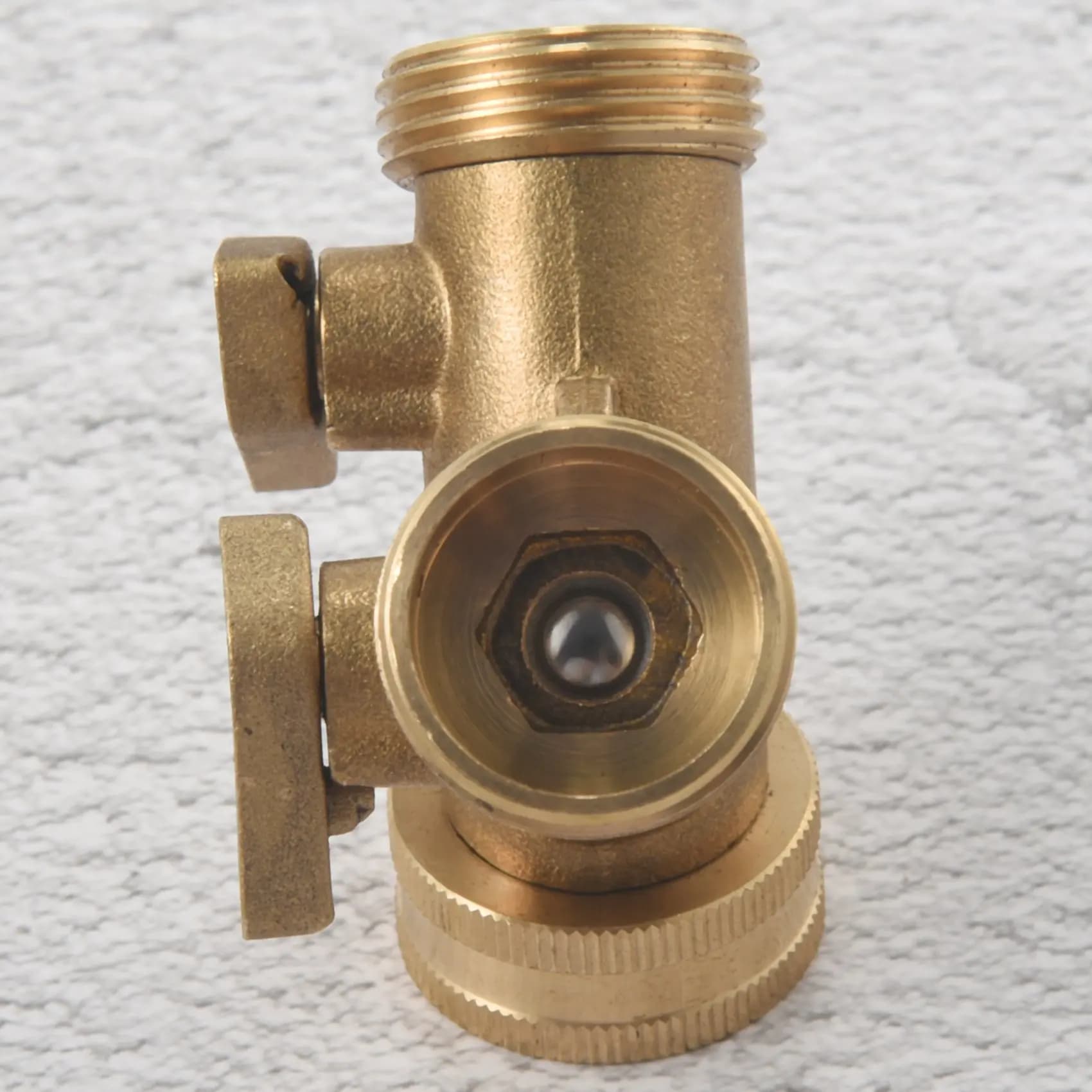 AC23-3/4 inch 2-way flexible pipe splitter brass Y valve connector garden faucet with 2 X3/4 inch brass water tap kit external tap