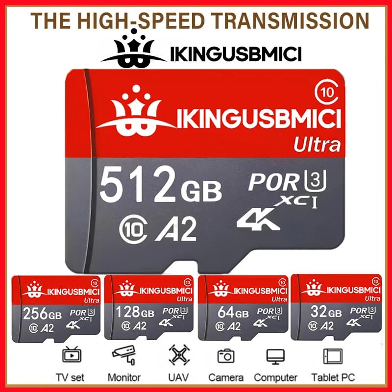 Memory Card Micro SD Card TF Cards SD Cards 128GB 256GB 512GB New A1 Full HD Ultra HD for Nintendo Switch Smartphone