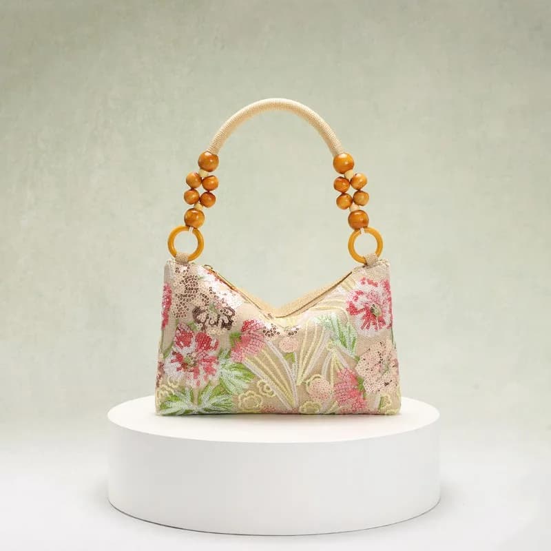 Borse a Tracolla Ricamate con Perline da Donna, Borse a Spalla, Borse a Spalla Sottobraccio, Borsette e Borse Firmate, Borsa da Donna, Bolsos Mujer