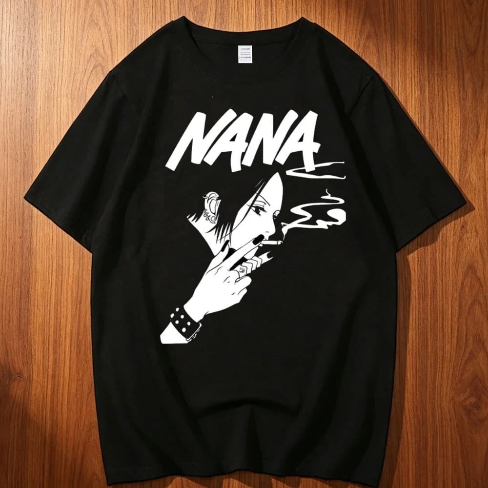 Nana cotton shirt teen Colorful Trendy Pop Culture Digital kawaii top tees harajuku Psychedelic hip hop anime Pop Culture Gothic