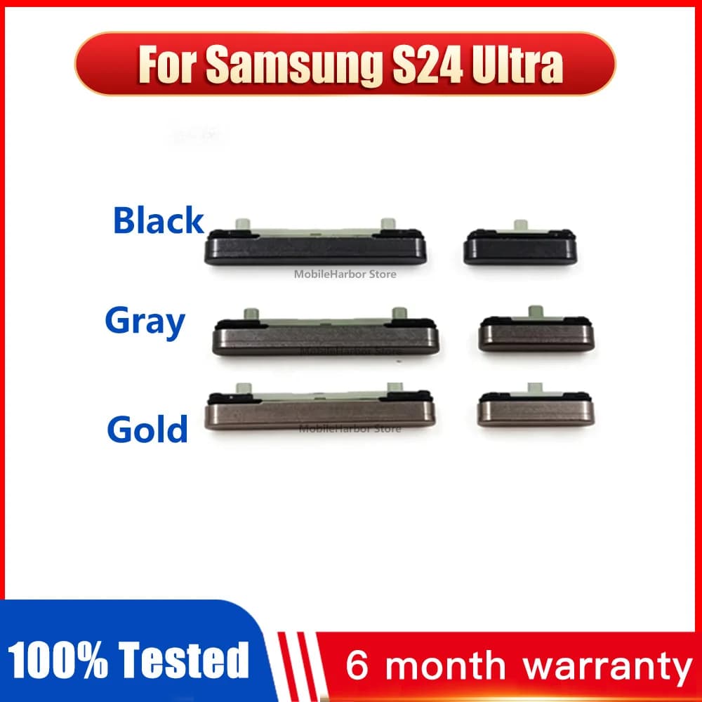 On/off Power Volume Side Button For Samsung Galaxy S24 Ultra S928 S928B S928U S928N Volume & Power Control Side key Repair Parts