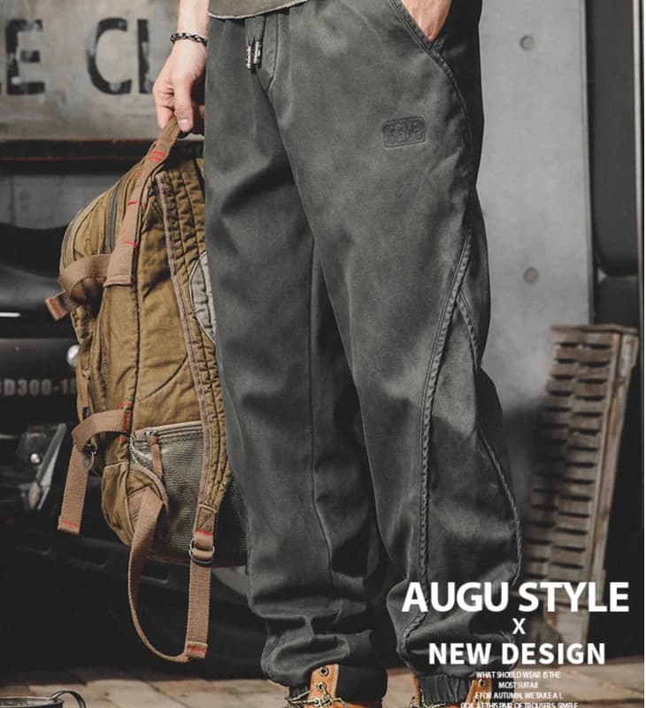 Work pants with retro American leggings for men Haren casual pants wide