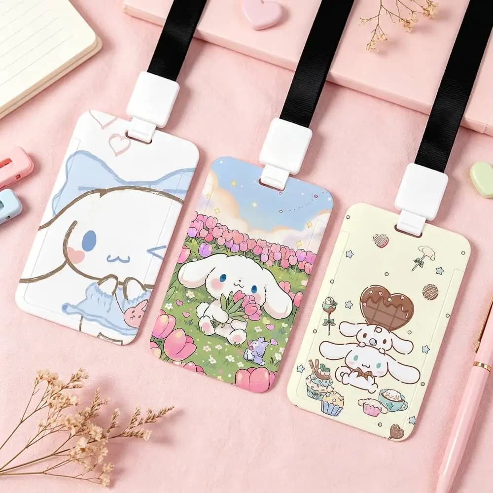 Cute A-Cinnamoroll-s NFC Contactless Sliding Card Sleeve For Student Cards, Bus Cards, ID Cards, And Work Permits