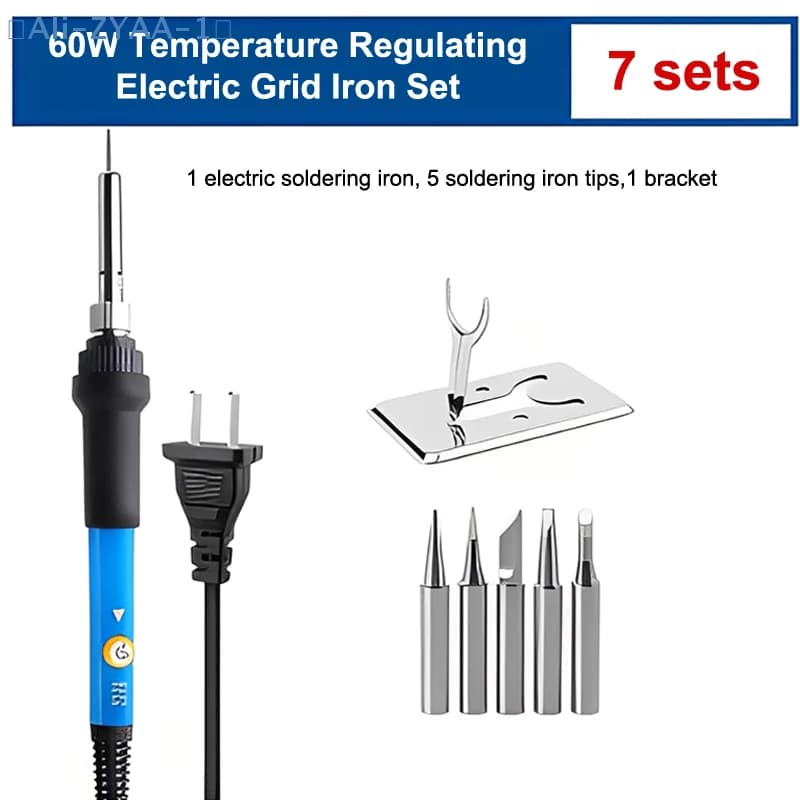 【ZYAA-1】Kit Saldatore 60W per Riparazione Circuiti Stampati, Strumenti di Saldatura a Temperatura Regolabile