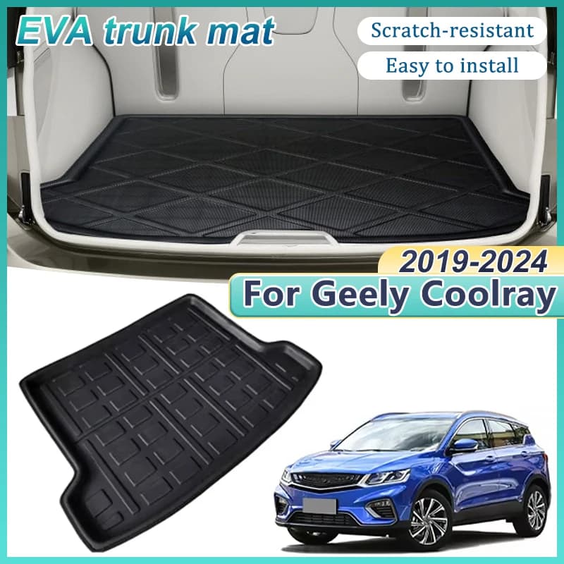 For Geely Coolray 2019~2024 2023 SX11 X50 Car Rear Trunk Mat Luggage Liner Tray Boot Cargo Liner Mat Waterproof Pad Accessories