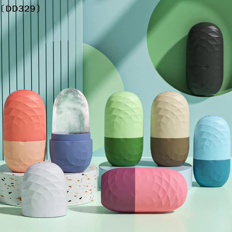 Rullo di ghiaccio per il viso e gli occhi, stampo in silicone per massaggio facciale, per rassodare il viso, massaggiatore facciale, strumenti riutilizzabili per la cura della pelle〔DD329〕