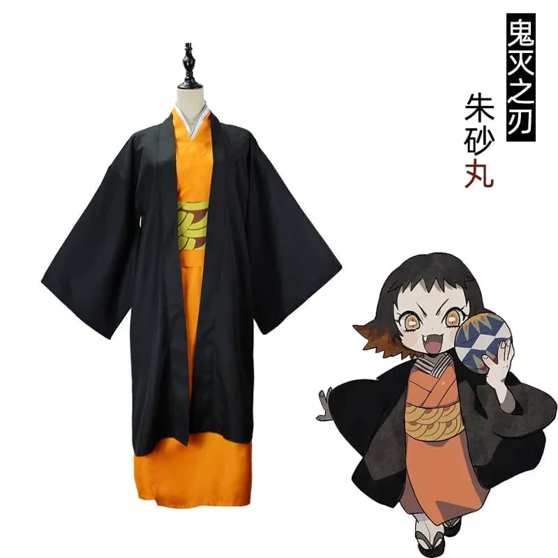 Abiti per Anime Susamaru Costume Cosplay Haori Fodera Orecchini Accappatoio Parrucca Halloween Natale Carnevale Festa Kimono Uniforme