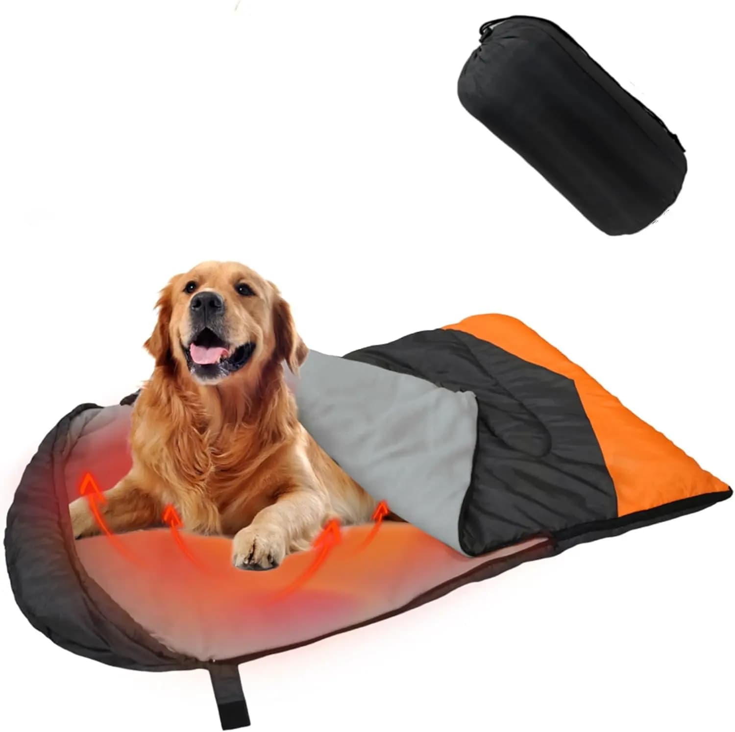 Sacco nanna per cani riscaldato impermeabile con USB, tappetino da letto portatile per escursioni in campeggio da viaggio all'aperto al coperto