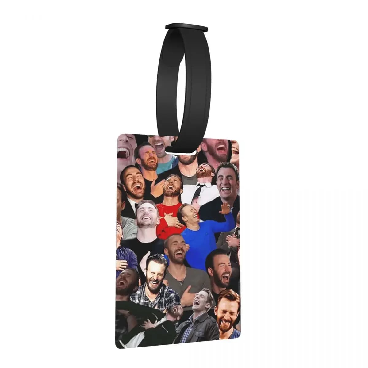 Chris Evans Laughing Etichette per bagagli Accessori per valigie Viaggi Bagagli portatili Etichetta d'imbarco Porta etichette ID Nome Indirizzo
