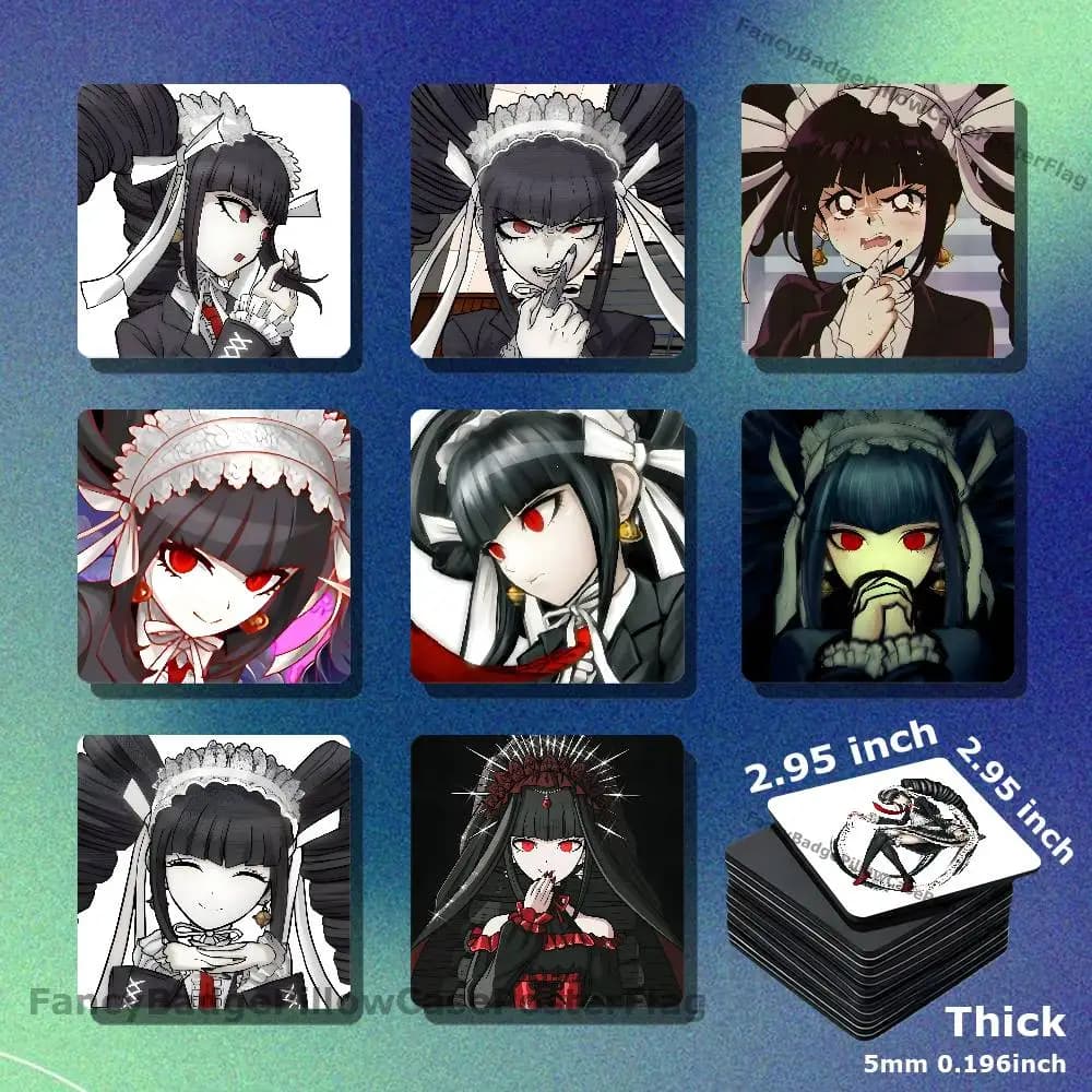 Celestia Ludenberg Acrylic Refrigerator Magnets Square Tiles with Magnetic Sheets for Home Decoration