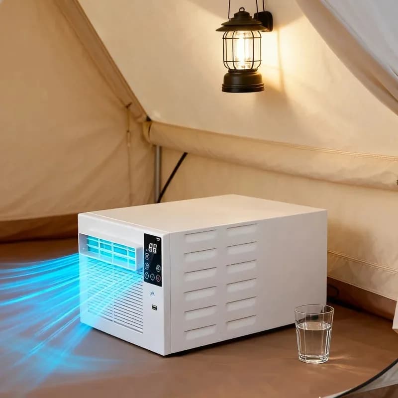 Condizionatore d'aria portatile di buona qualità con refrigerante R290, raffreddamento rapido, mini condizionatore d'aria da finestra, telecomando.