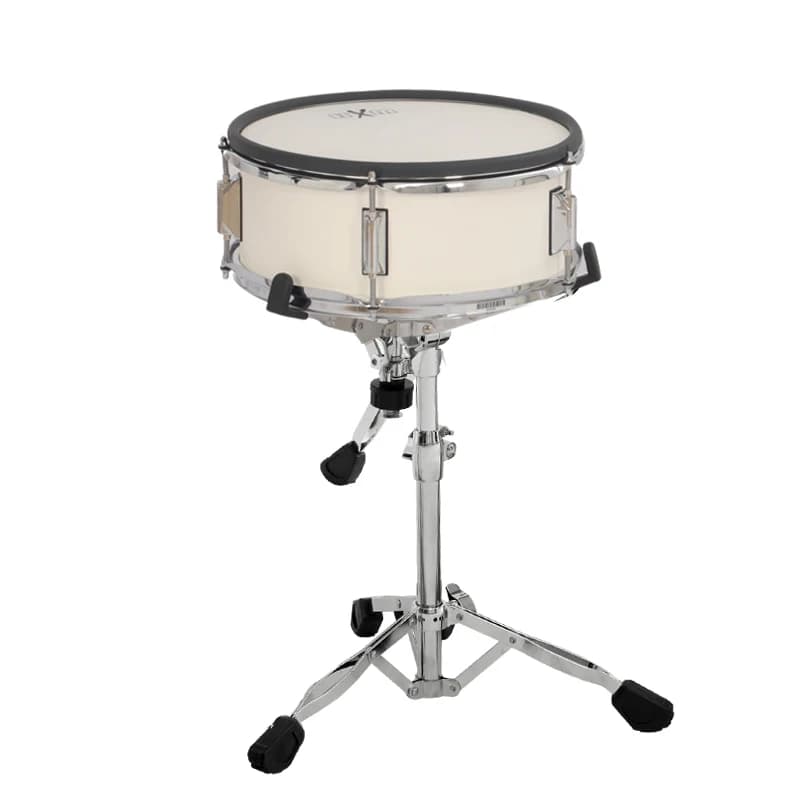 14" White Color Snare Drum Pad Include Metal Stand Various Brand Compatible Dual Zone Mesh Head & Rim