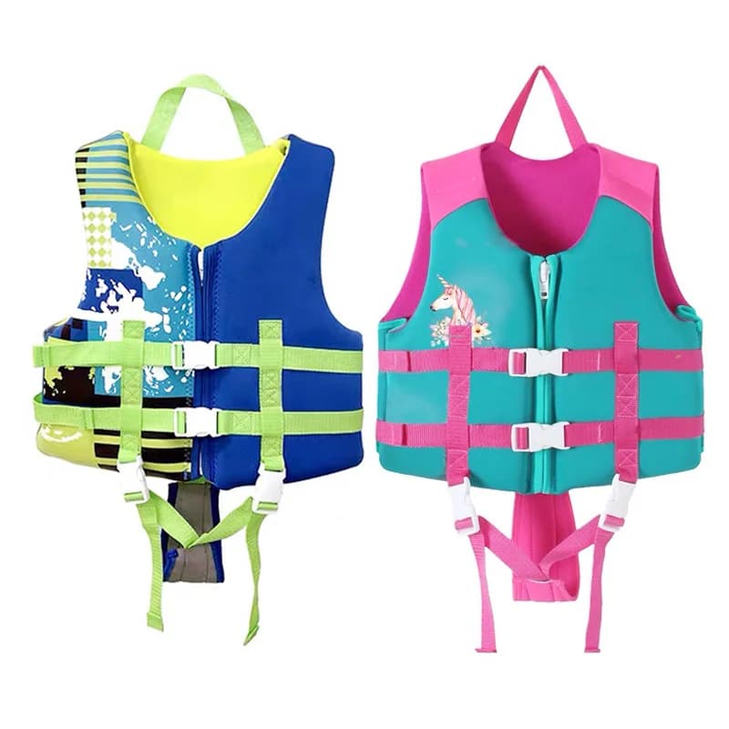 Giubbotto di salvataggio per bambini, giubbotto galleggiante per kayak, giubbotto di salvataggio per bambini e bambine, giubbotto galleggiante per piscina e spiaggia, giubbotto di galleggiamento adatto a bambini da 2 a 12 anni, da 22 a 77 libbre.