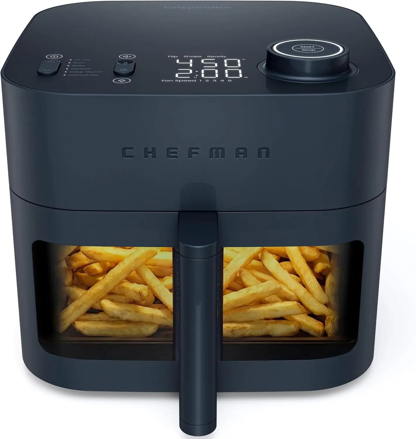 6-in-1 Air Fryer, 8-Quart Capacity, 450°F Max Temp with TurboFry Pro Technology for Quick, Uniform Cooking, Viewing Window, Nons