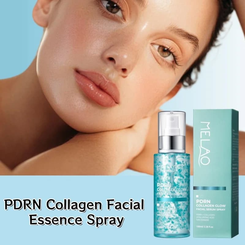 Spray Essenza Viso al Collagene PDRN, Idratante e Rassodante, Siero Bifasico in Capsule, per una Pelle Luminosa Quotidiana