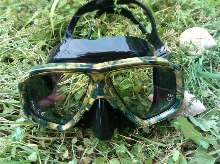 Nuovo 2026 - Maschera Subacquea Mimetica Militare - Maschera da Immersione in Silicone con Montatura Compatibile per Lenti Graduate