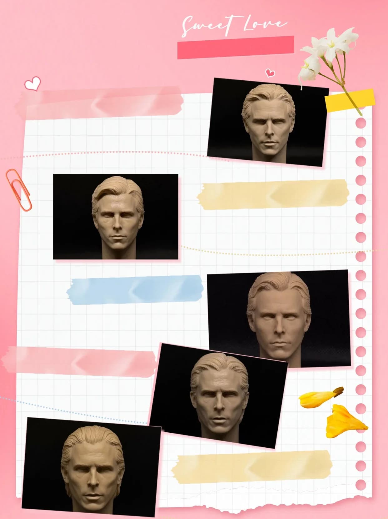 【Non verniciato】 Accessori per scultura della testa bianca di supereroe, guerriero, soldato maschio in scala 1/6, per modello di action figure da 12 pollici