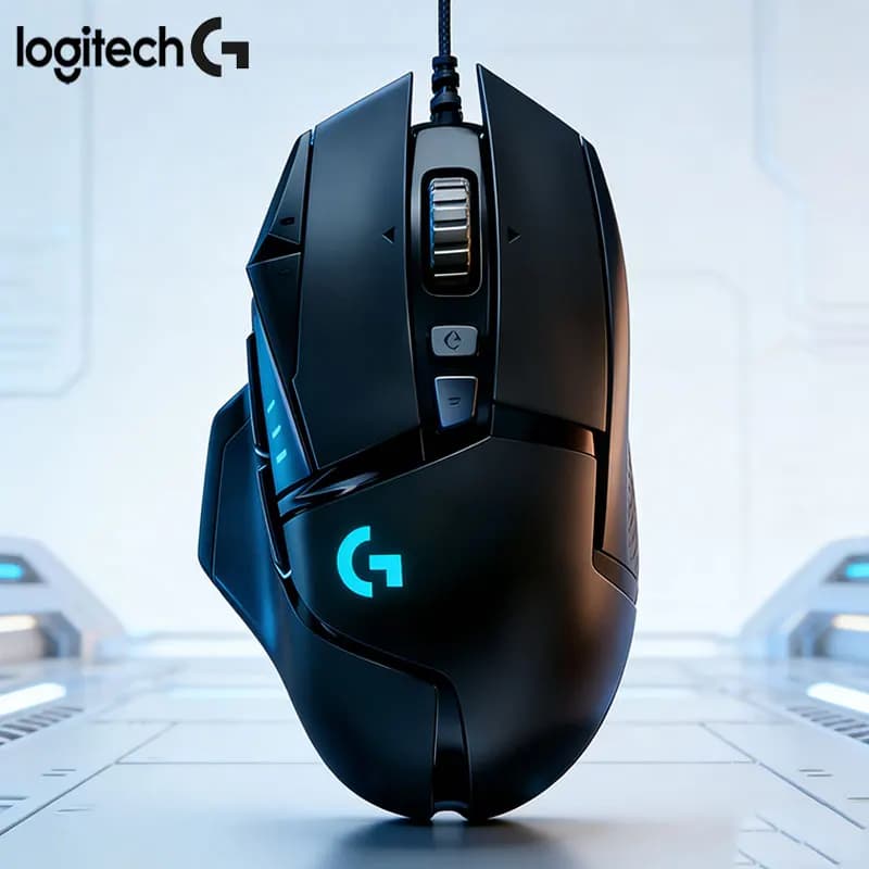 Mouse da gioco cablato Logitech G502 HERO, illuminazione RGB meccanica, mouse nero, 11 pulsanti programmabili, mouse Logitech G402