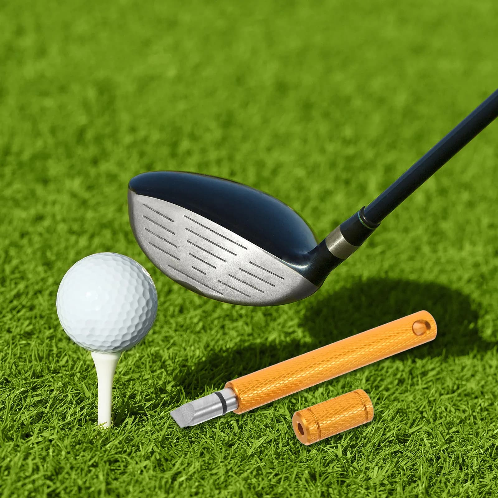 Strumento per Affilare le Scanalature delle Mazze da Golf in Lega di Alluminio e Acciaio Inossidabile, Design Ergonomico Portatile per un Controllo Migliorato del Backspin della Palla
