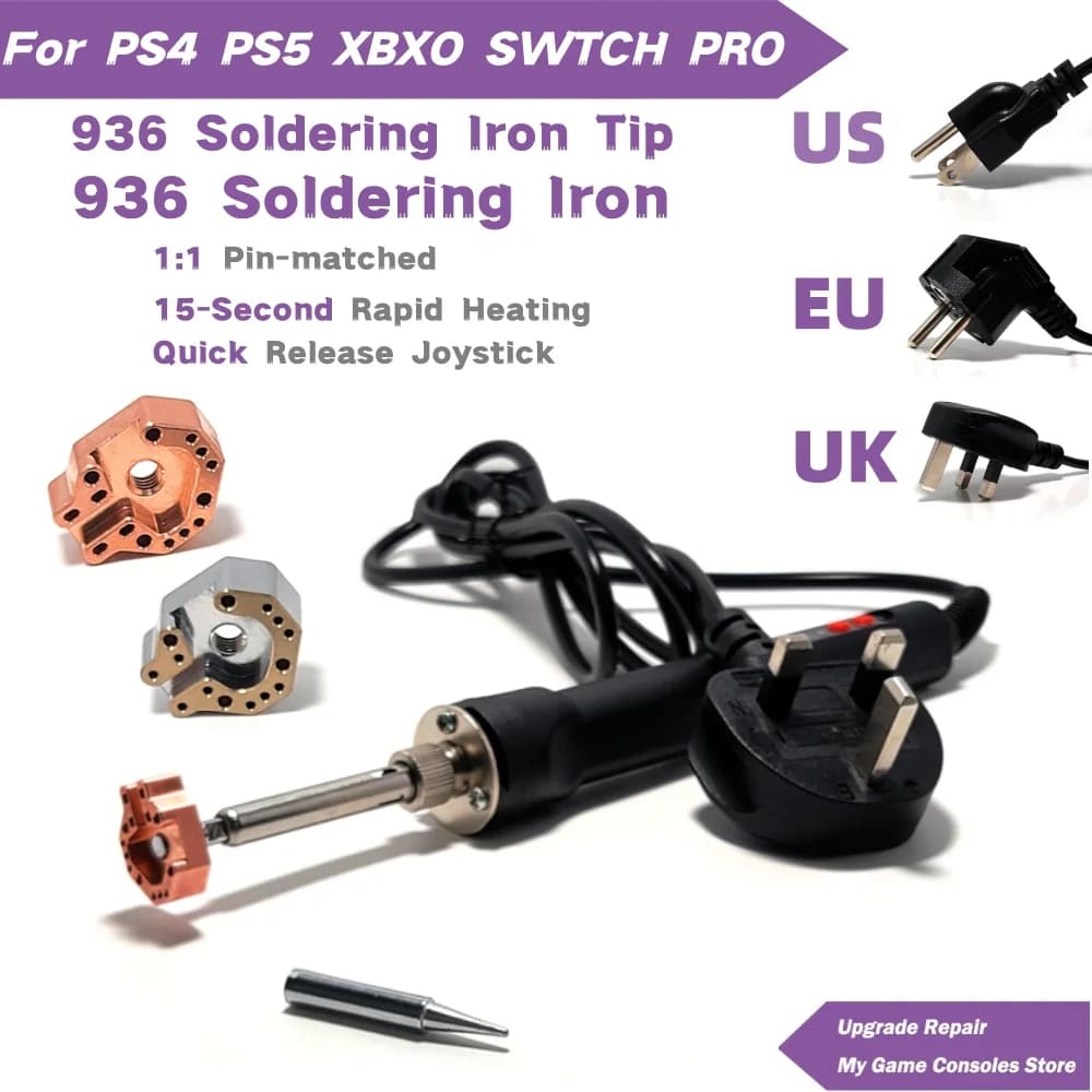 For PS5 PS4 XBOX Switch Pro Joystick Desoldering Tool Joystick Soldering Tip Adjustable Temperature 936 90W Soldering Station