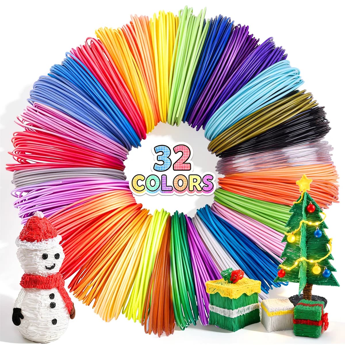 NEW 3D Pen PLA Filament Diameter 1.75MM Color 3D Printing Material for 3D Pen 9M/36M/50M/100M/200M Colorless, Odorless and Safe