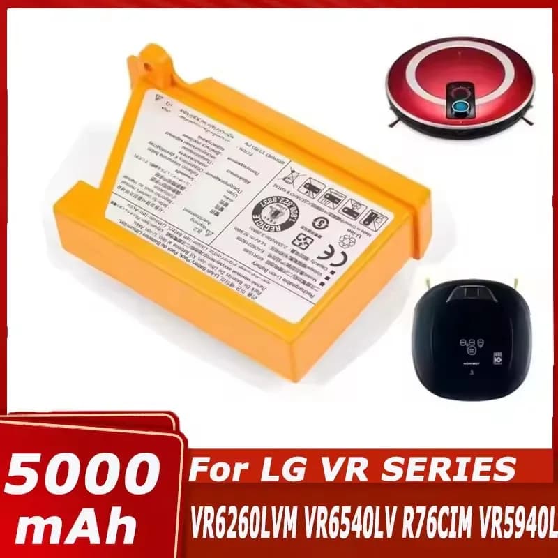 New 5000mAh Sweeping Mopping Robot Vacuum Cleaner battery For LG VR64703LVMB VR65720LVMP VR65715LVM EAC62218205 VR66750LVWP