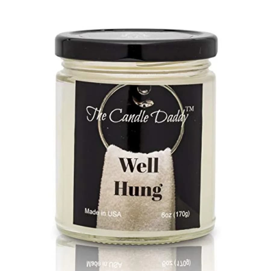 Funny Fresh Linen Candle- Well Hung- Scented Candle- Double Pour- 6 Ounce- 40 Hour Burn Time
