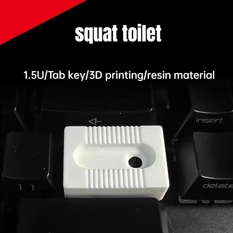Copritasti per WC tozzi Copritasti in materiale resina stampato in 3D bianco per tastiera meccanica 1.5U utilizzati per la chiave della linguetta Regalo personalizzato