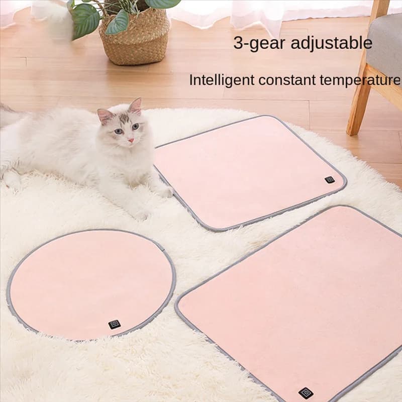B62B-Caldo riscaldante per animali domestici Coperta elettrica morbida Riscaldatore per il controllo della temperatura Scaldavivande per animali Tappetino riscaldato Rettangolo Facile installazione