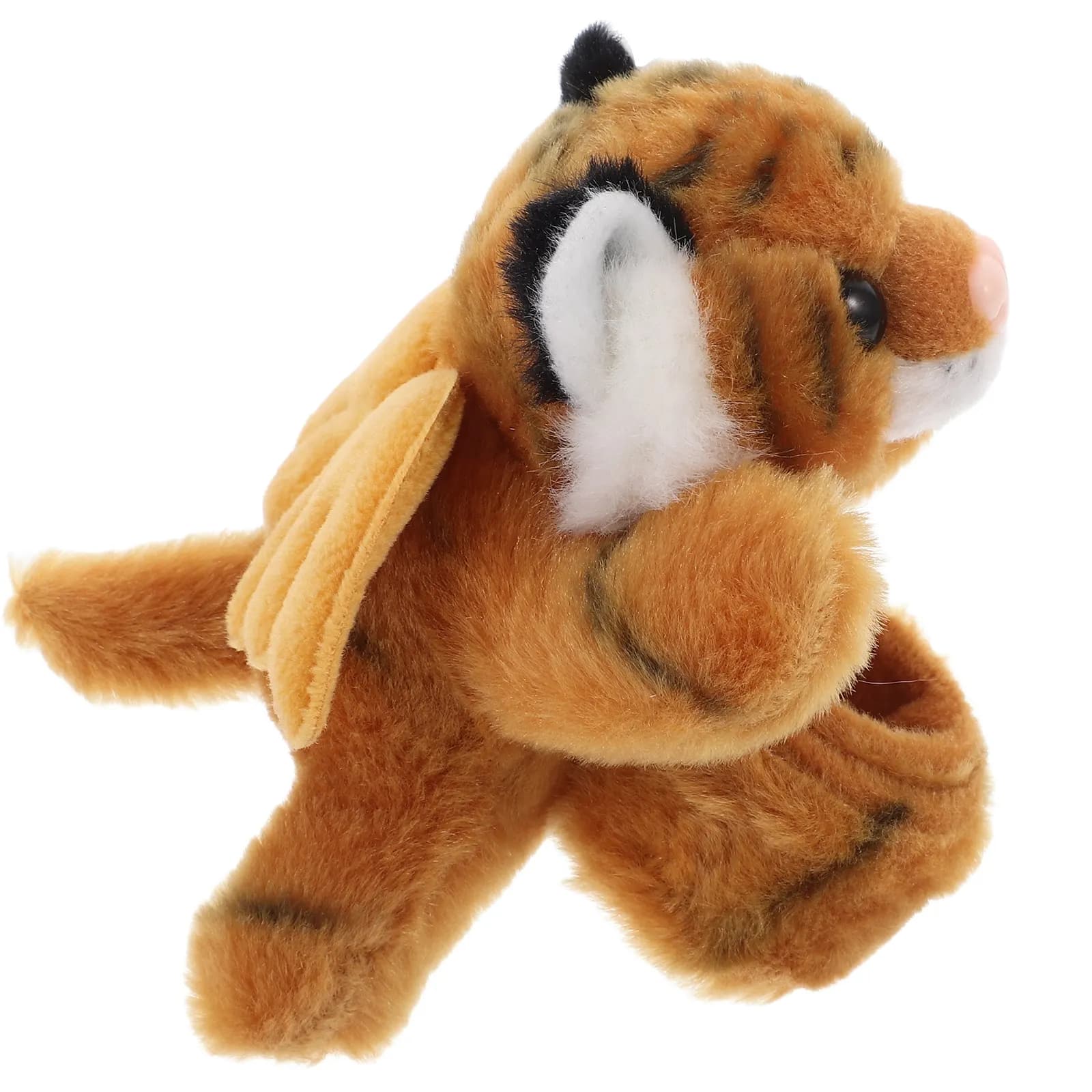 Braccialetto a scatto con animale, tigre di peluche, decorazione da polso a tema giungla, bomboniere per feste, accessori compleanno bambini