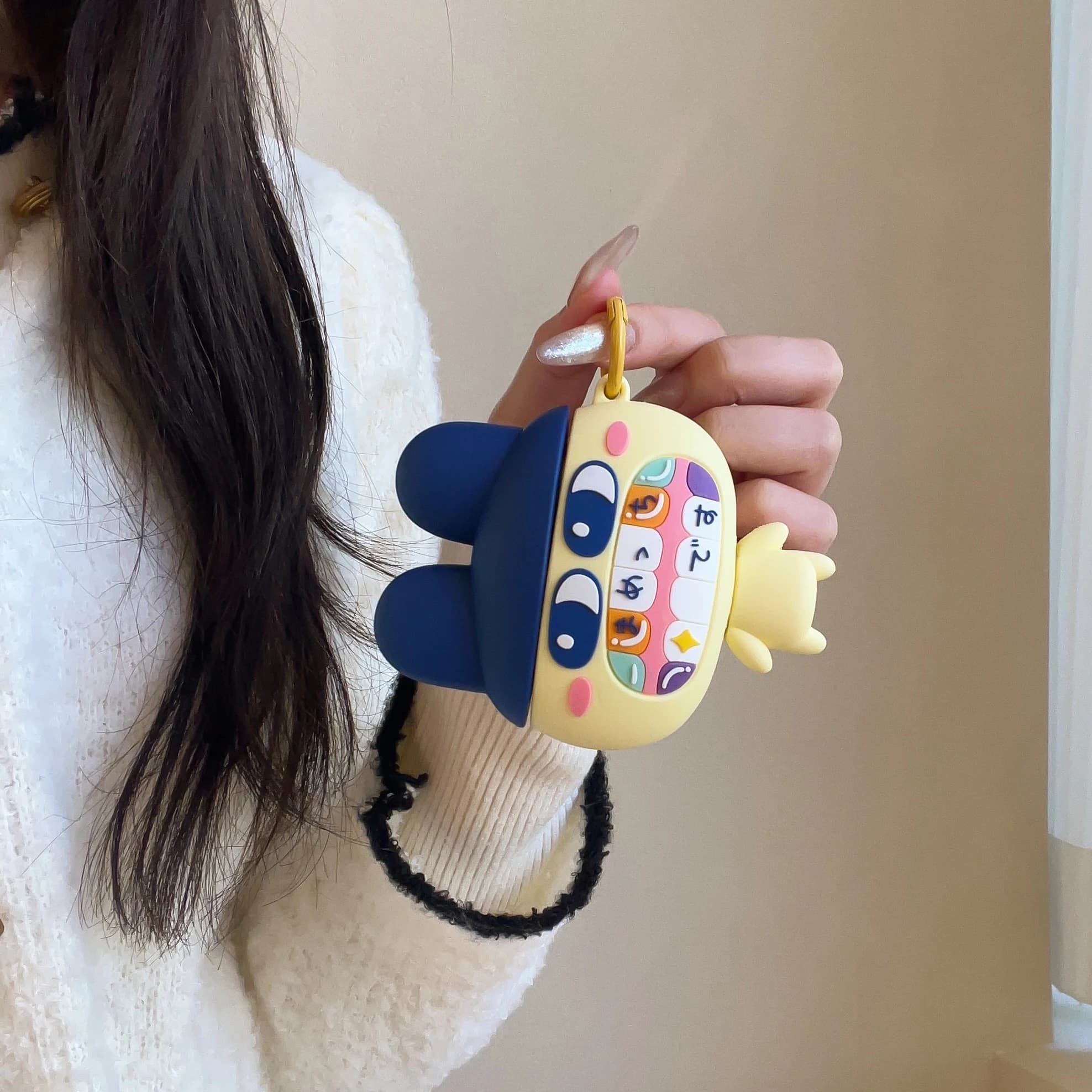 Custodie Protettive 3D a Forma di Simpatico Mostro Cartoon per Auricolari Apple AirPods 4 3 2 1 Pro2 3
