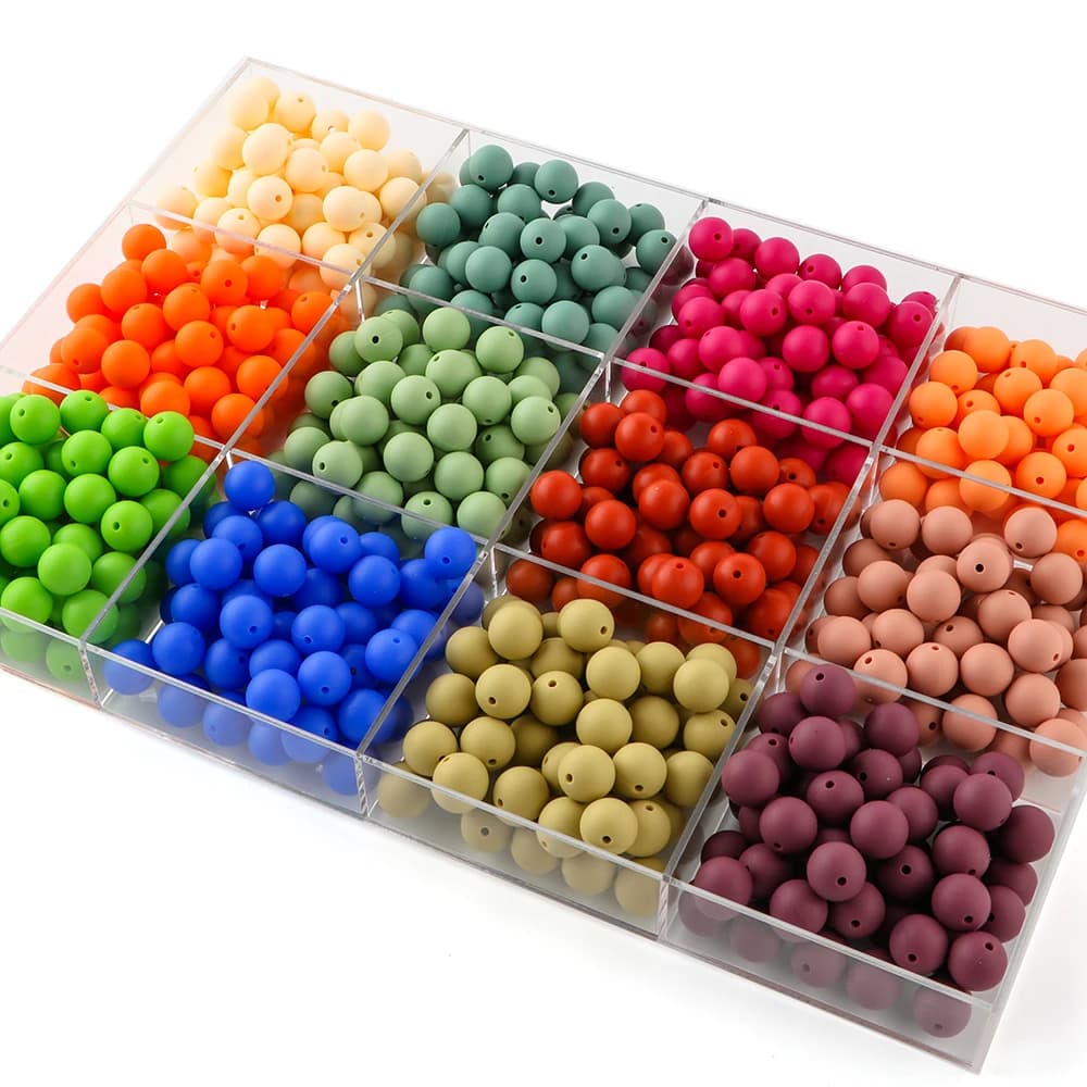Kovict 50pcs Silicone Beads 9/12/15mm Round Pearl Silicone Beads For Jewelry Making DIY Bracelet Necklace Jewelry Accessories