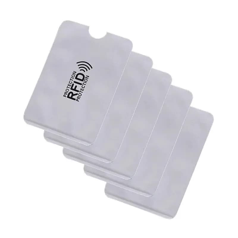 Custodia antifurto con custodia per carta in foglio di alluminio con blocco RFID