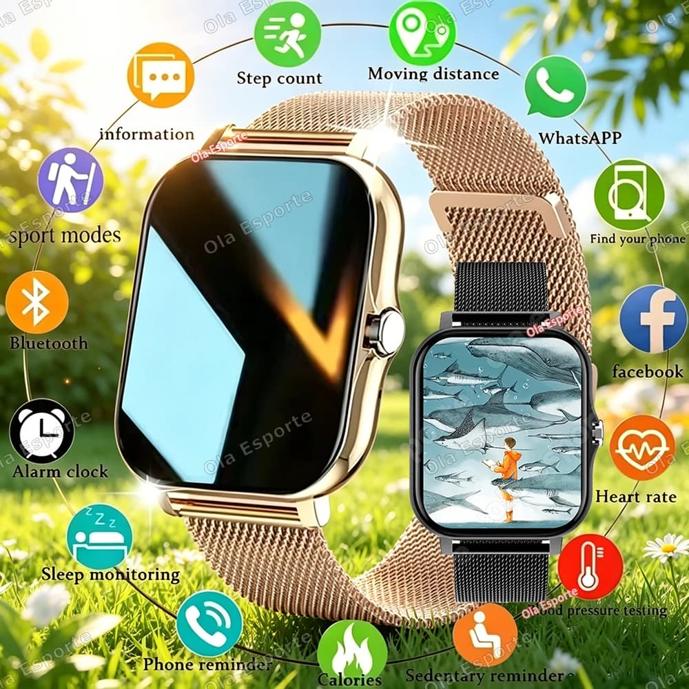 New Smartwatch 2026 for Men and Women, 1,83 Inch Touch HD Screen, Sport Fitness Watch, Electronic with Bluetooth Function and Calls