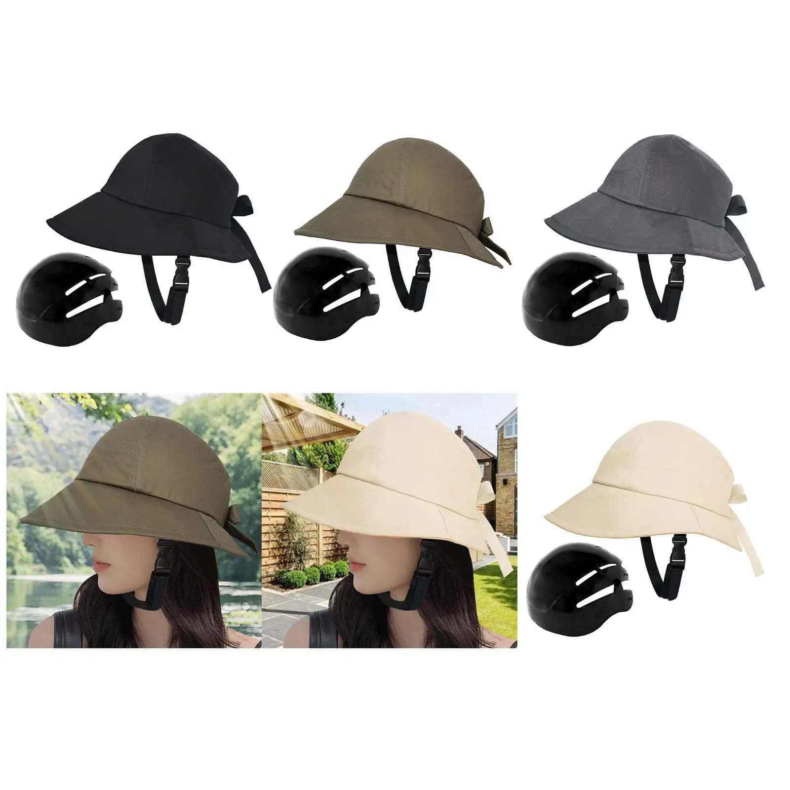 Bicycle Hat with Hat Shape, Adult Helmet, Solar Protection, Elegant Surf Hat for Women and Men, Unisex for Cycling