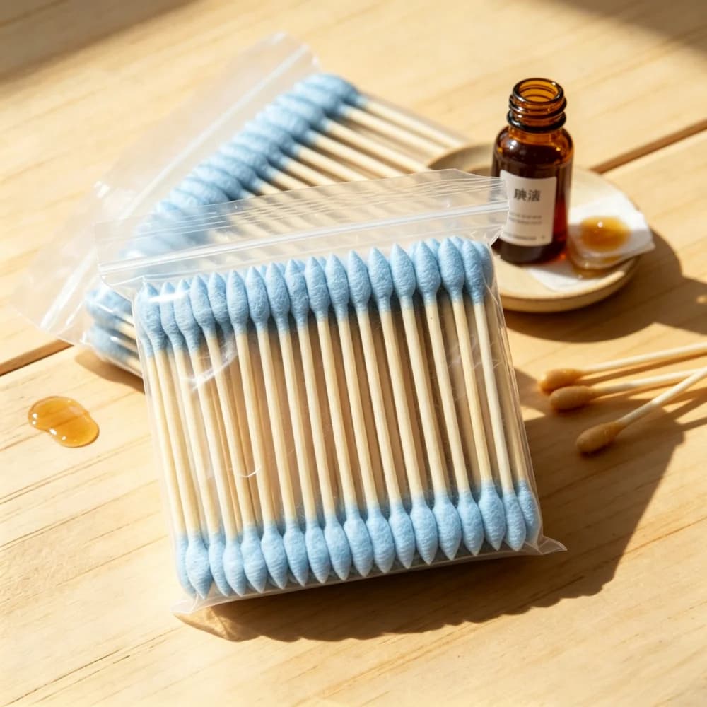 7.5cm Blue Pointed Cotton Swabs-Bamboo Sticks For Ear Wax Removal Makeup Lip Eyeshadow Applicators Beauty & Personal Care