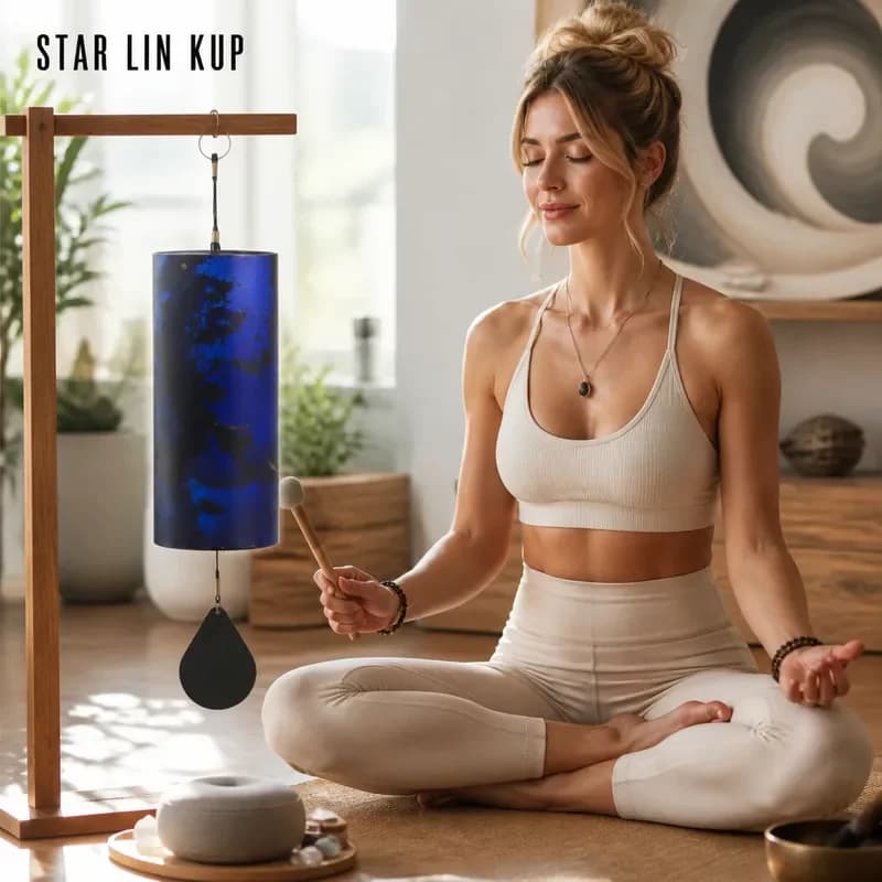 STAR LIN KUP Custom Starry Sky Wind Chimes Bamboo Sound Healing Outdoor Garden Decor Unique Crystal Design for Patio Yard