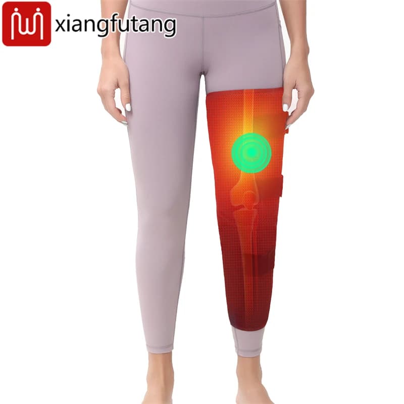 Tappetino riscaldante per gambe con massaggiatore a vibrazione Scaldamuscoli per coscia, ginocchio e polpacci Avvolgimento riscaldato per gambe lunghe per alleviare il dolore e recupero da infortuni sportivi