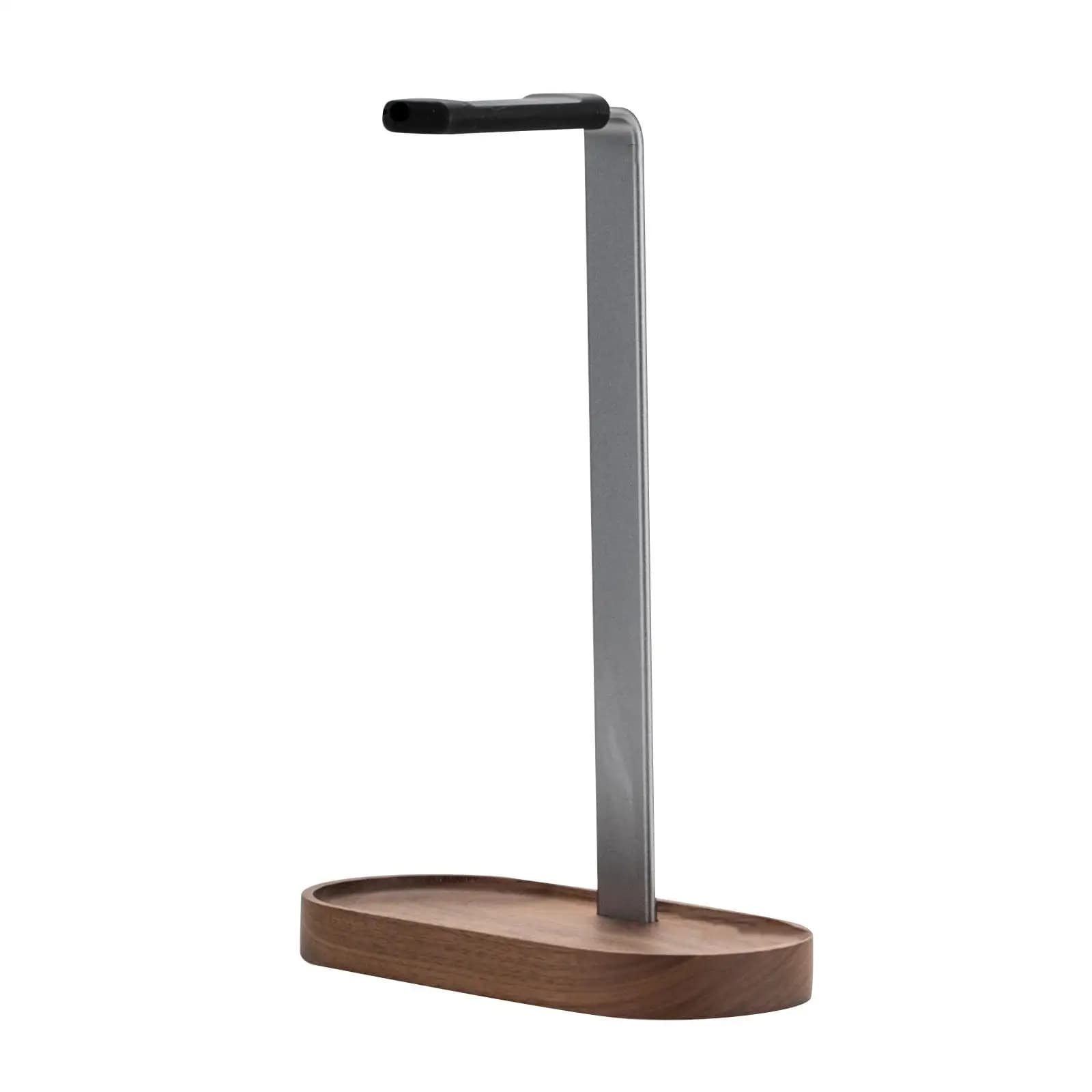 Universal wooden headphone stand for all types of headphones
