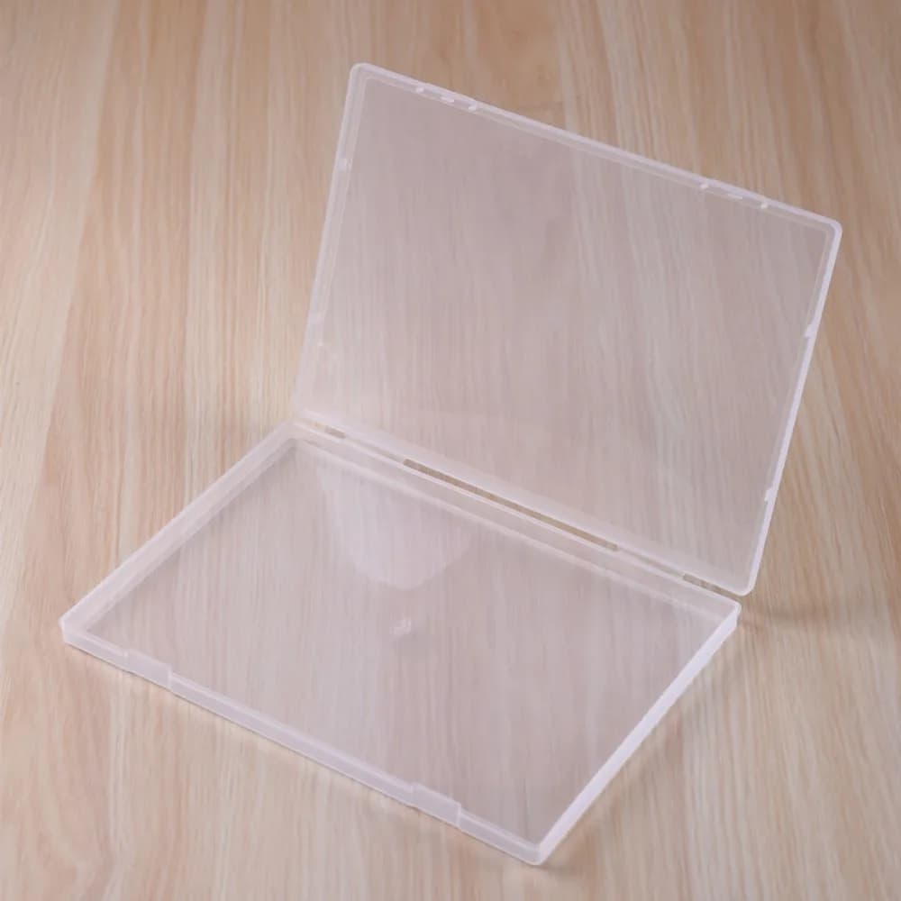 Rectangular plastic container container transparent storage box durable transparent flat PP 4 size container for jewelry