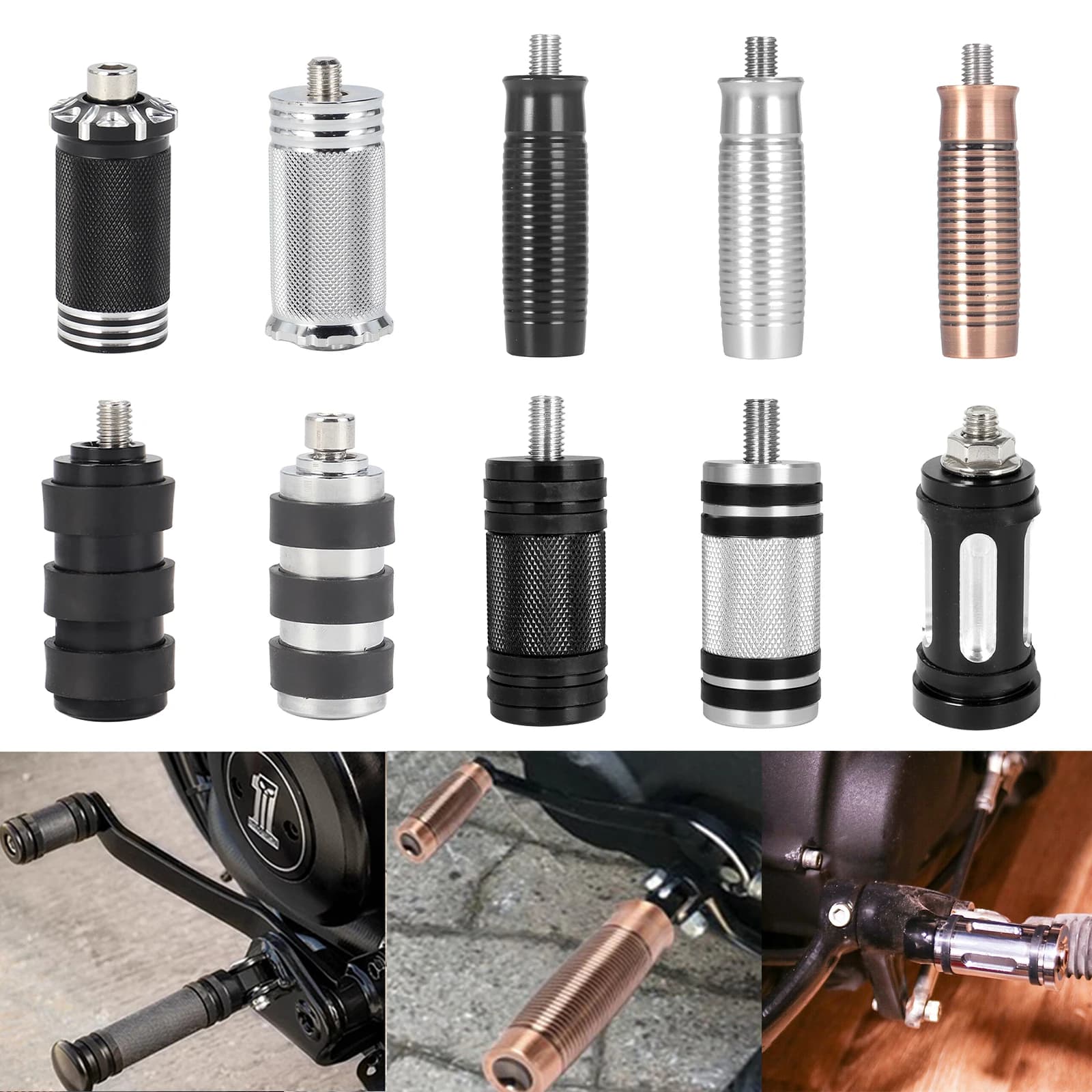 Moto Shifter Peg Tallone Punta Del Cambio Gear Pedane Resto di Alluminio di CNC Per Harley Sportster Softail Touring Dyna Electra Glide