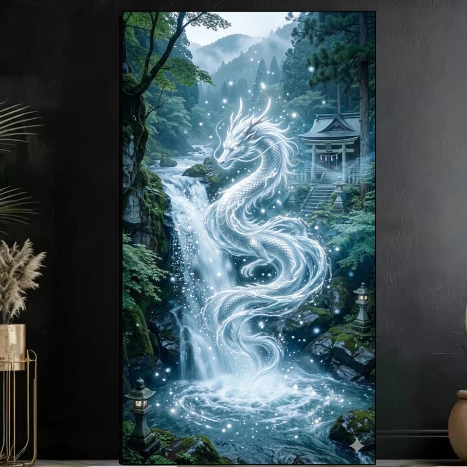 5DDIY Diamond Painting Dragon Landscape Picture Mosaic Embroidery Adult Wall Decoration Painting Gift Handicrafts