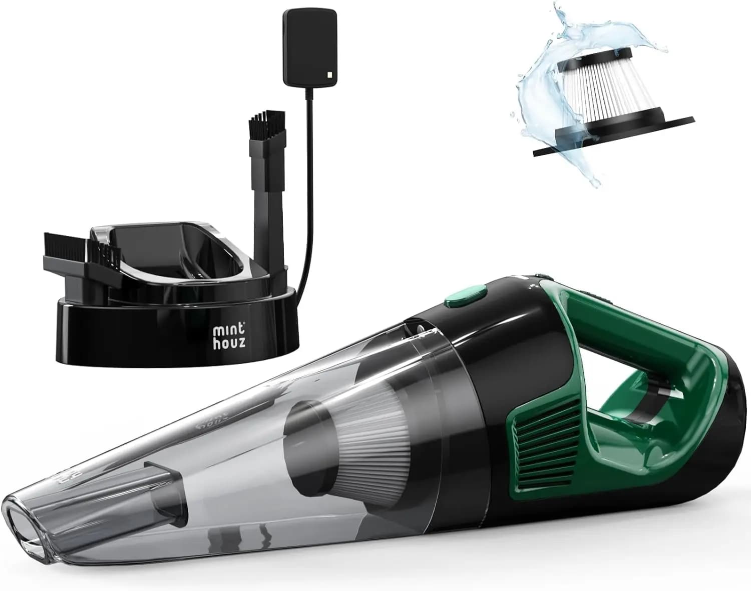 Aspirapolvere portatile senza fili con forte aspirazione, luce LED, lunga durata per la pulizia di casa, auto e animali domestici