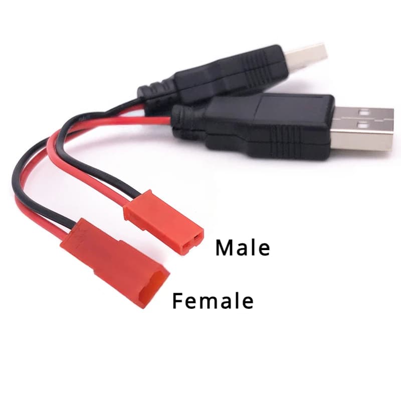 1/5/10 Pz/lotto RC USB di Ricarica 3.7V Batteria Al Litio Cavo del Caricatore USB Maschio a JST 2P Maschio/Femmina Spina per RC Drone Quadcopter